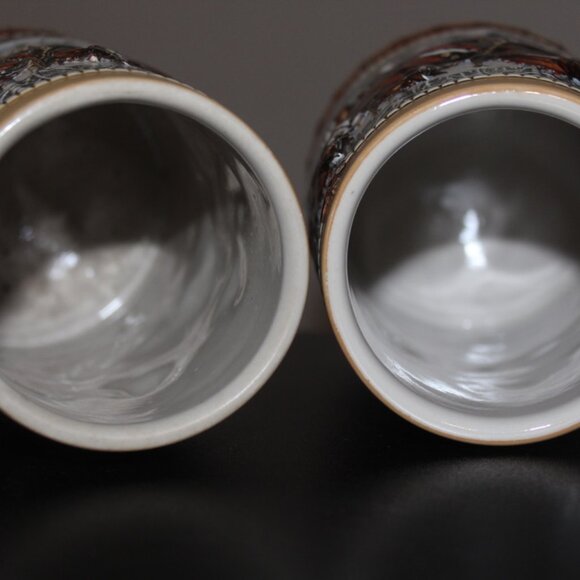 Vintage 1988 Budweiser Clydesdale Collector's Series Holiday Beer Stein Mug Set - Picture 4 of 5